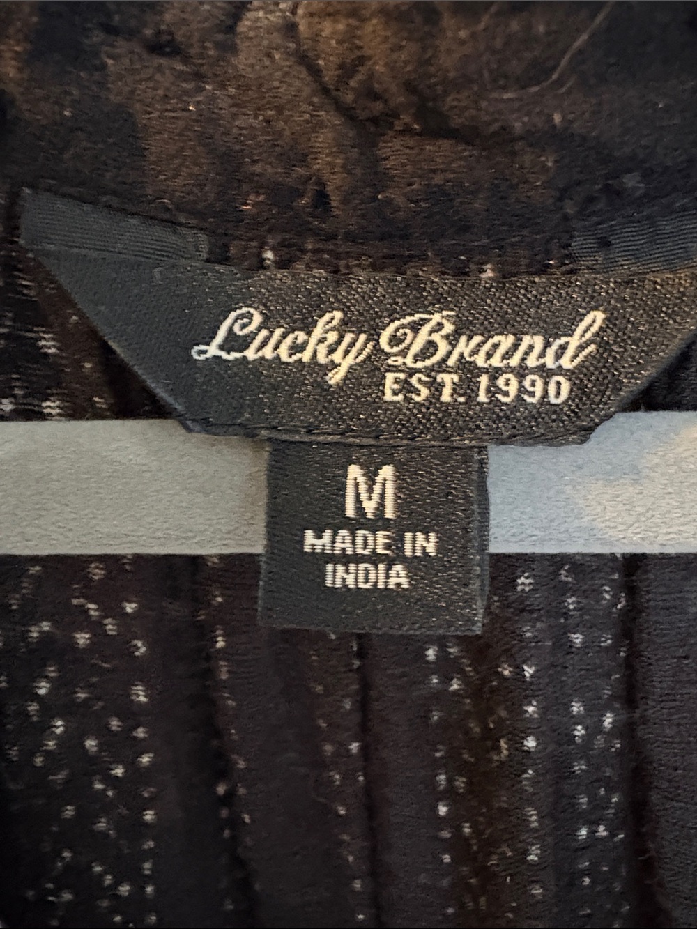 Lucky Brand Black and White Striped V-Neck Blouse - Picture 3 of 4